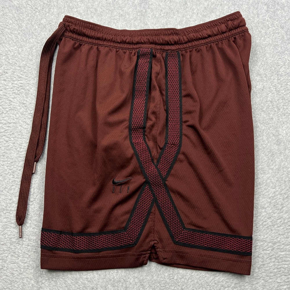 Nike Swoosh Fly Basketball Shorts Womens Large Burgundy Dri-FIT Crossover CK6599